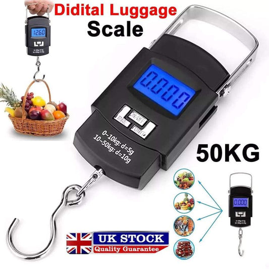Digital Luggage Scale – 50kg Portable Travel Weight Checker