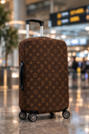 Luxe Travel Monogram Luggage Cover – Brown