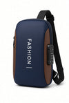Fashion Sling Bag with Combination Lock | Anti-Theft Crossbody Chest Bag