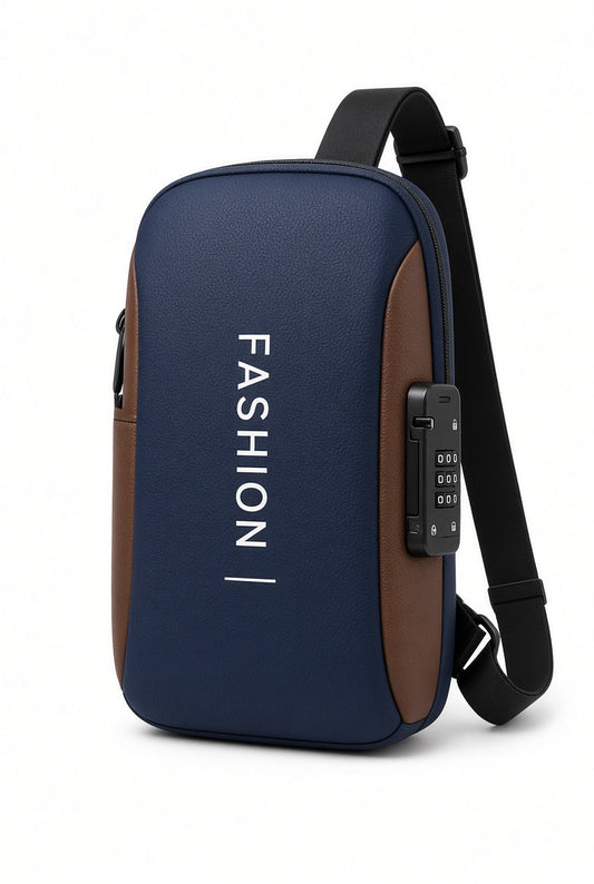 Fashion Sling Bag with Combination Lock | Anti-Theft Crossbody Chest Bag